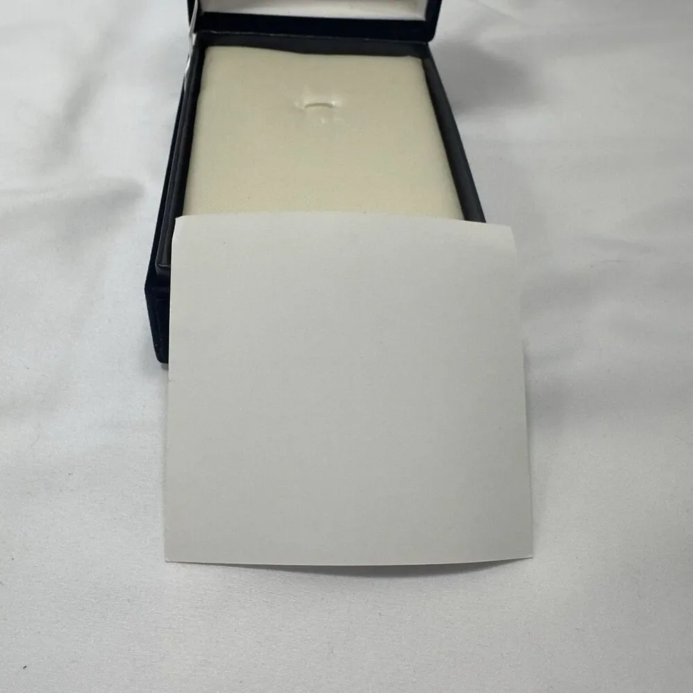 Faberge Blue Velvet  Presentation Box White Satin Lining Gold Brass Hinges